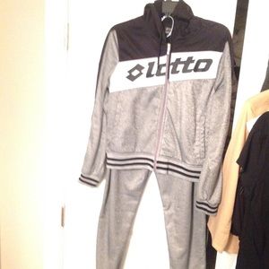 Women's Gray, Black and White 2 Piece Jogger